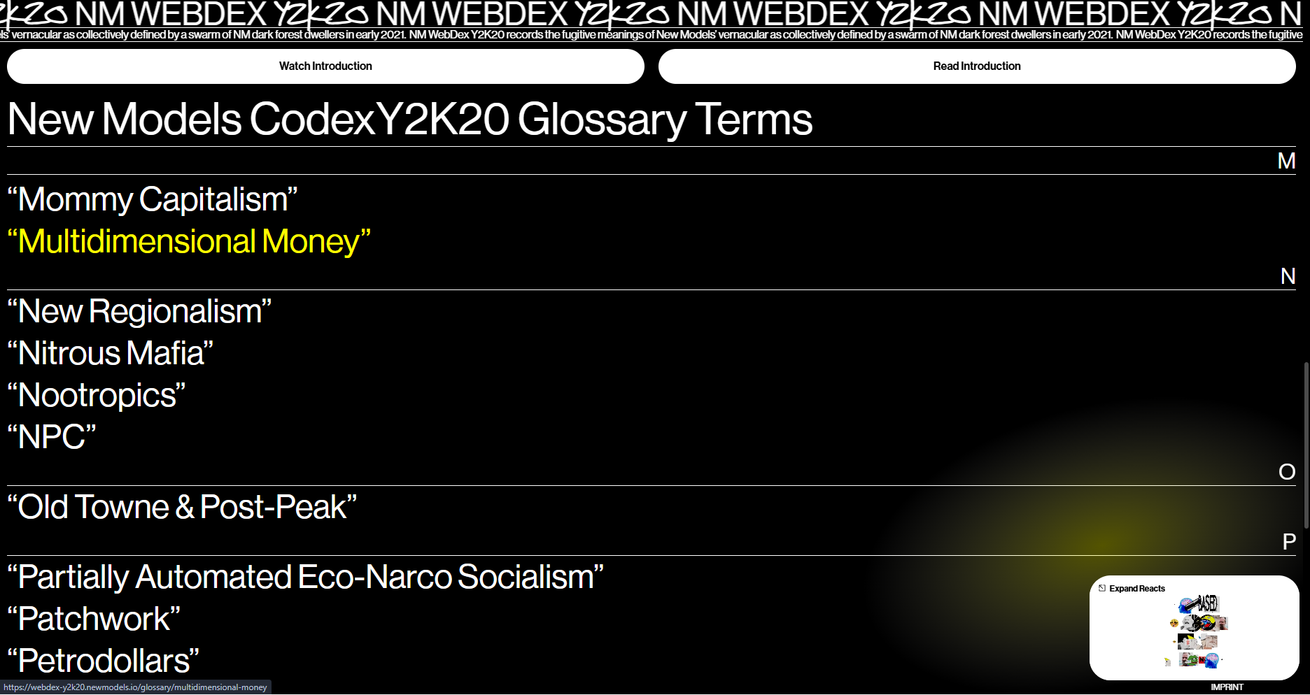 NM Y2K20 Webdex