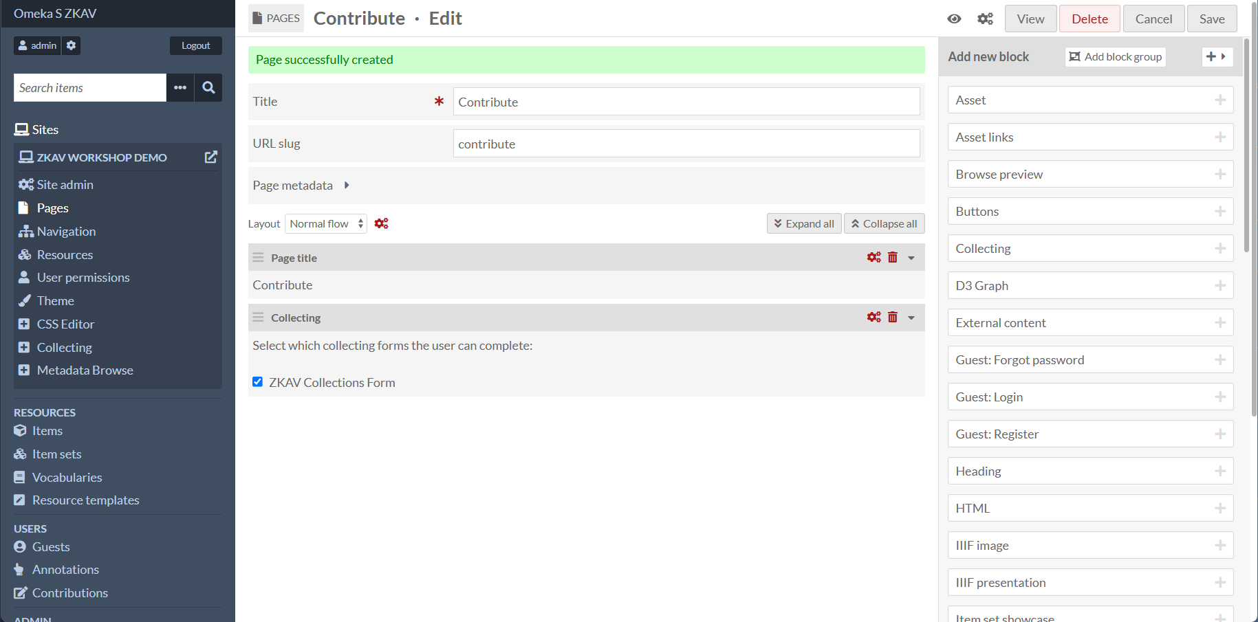 Contribute Page
