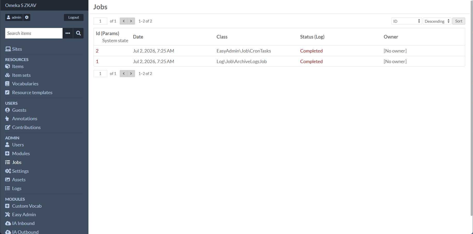 Jobs Page