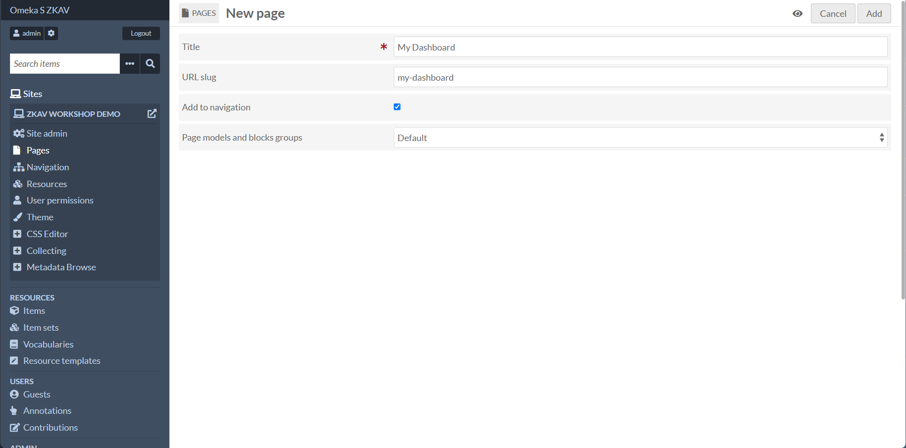 Pages Page